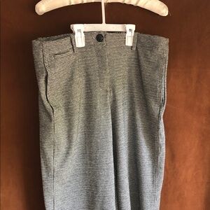 Rachel Zoe Black & White Micro-Check Wide Leg Trousers